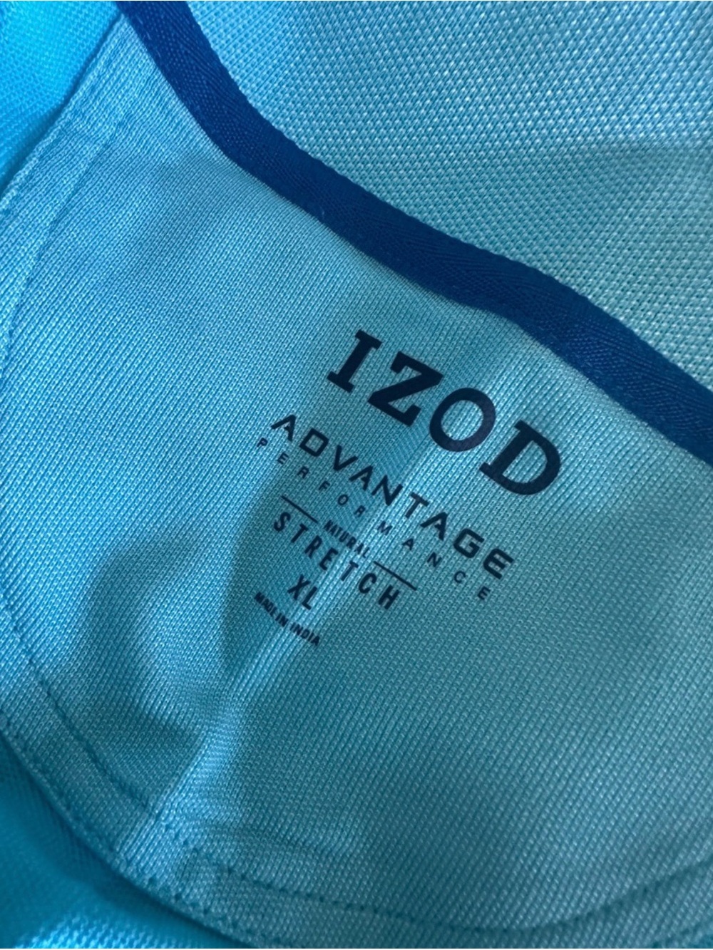 IZOD Advantage Performance Natural Stretch Polo Shirt Blue Radiance Size XL - Picture 5 of 9